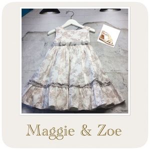 MAGGIE & ZOE PASTEL TAUPE/BROWN DRESS - 3T